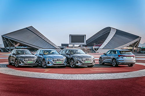 嵊州奥迪车的室外展览活动拍摄